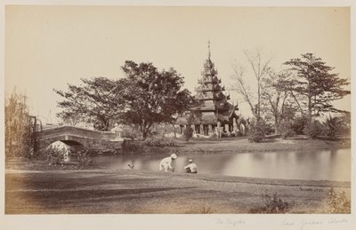 Uitzicht op Eden Gardens, Calcutta door Unknown photographer