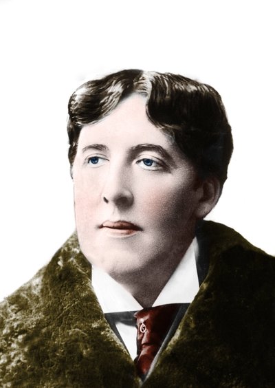 portret van de schrijver Oscar Wilde rond 1900. 19e-eeuwse foto door Unknown photographer