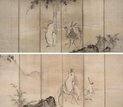 Su Shi (So Shoku) en Pan Lang (Han Rō) door Unkoku Tōgan