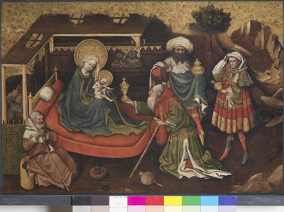 Aanbidding der Wijzen door Upper Rheinish Master