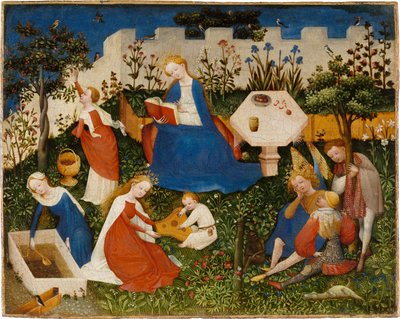 De kleine tuin van het paradijs, c.1410-20 door Upper Rheinish Master