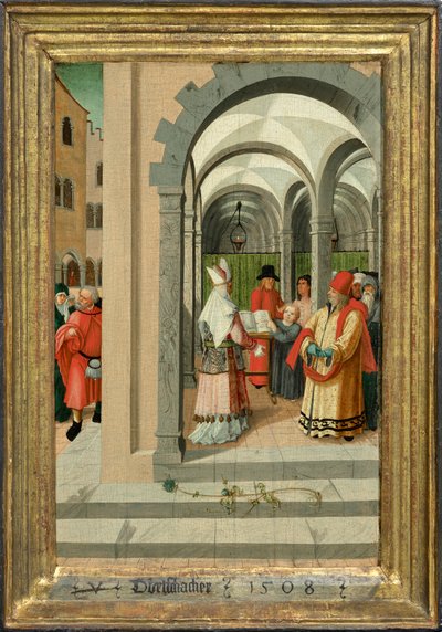 De twaalfjarige Jezus in de tempel door Urban Görtschacher