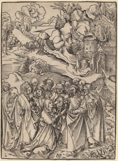 Christus en de apostelen en de heilige vrouwen door Urs Graf