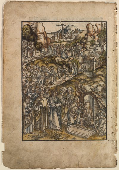 De Passie: De Opwekking van Lazarus, voor 1508 door Urs I Graf