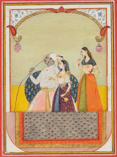 Maharaja Sri Anand Singhji en zijn gemalin door Ustad Murad