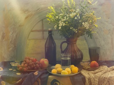 Vers fruit en bloemen door UstinaGreen
