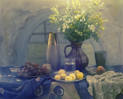 Wilde bloemen en vers fruit door UstinaGreen