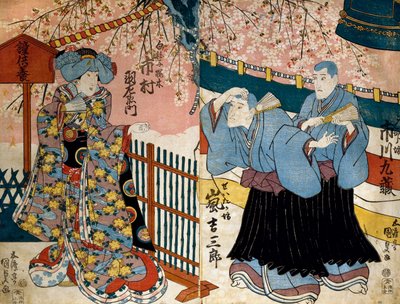 Shiki no Nagame Maru-ni-I no Toshi, Toshi acteur, scène uit De Vier Seizoenen door Utagawa Kunisada