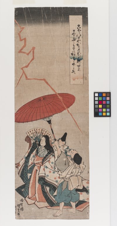 Ono no Komachi brengt regen (Amagoi Komachi) door Utagawa (1786 1865) Kunisada