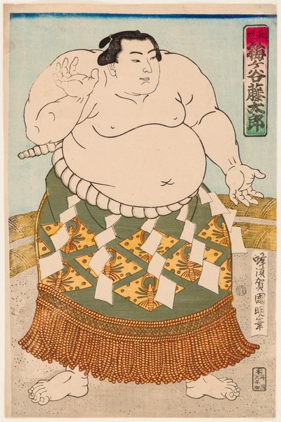 Portret van de sumoworstelaar Umgatani door Utagawa  Kuniaki