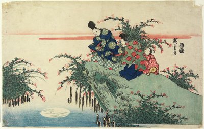 (Reflectie van de Maan), begin 19e eeuw door Utagawa Hiroshige
