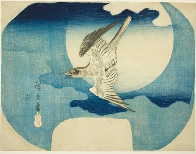 Een koekoek tegen de maan door Utagawa Hiroshige