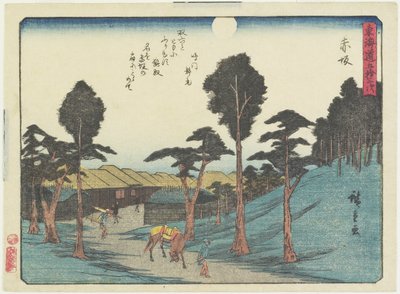 Akasaka, 1837-1844 door Utagawa Hiroshige