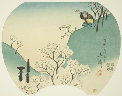 Oud Verhaal van de Oude Man die de Bomen liet Bloesemen door Utagawa Hiroshige