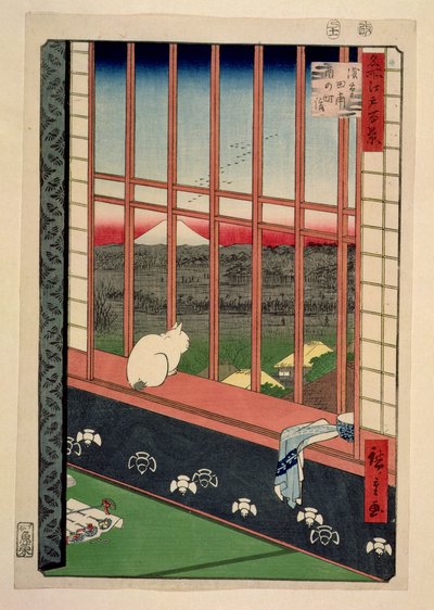 Asakusa Rijstvelden Tijdens het Festival van de Haan, ca. 1857 door Utagawa Hiroshige