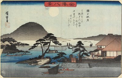 Herfstmaan bij Seto, c. 1835-1836 door Utagawa Hiroshige