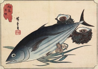 Bonito en top schelpen, begin 19e eeuw door Utagawa Hiroshige