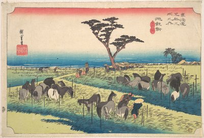 Chiryu, Shuka Uma Ichi door Utagawa Hiroshige