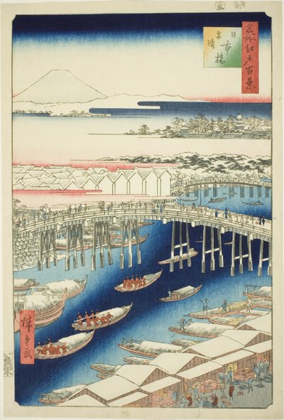 Helder Weer na Sneeuw bij Nihon Brug (Nihonbashi yukibare), uit de serie 