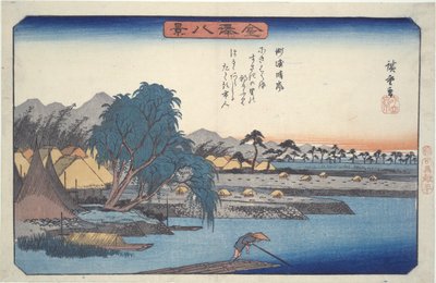 Opklarend weer bij Susaki: Acht uitzichten van Kanazawa door Utagawa Hiroshige