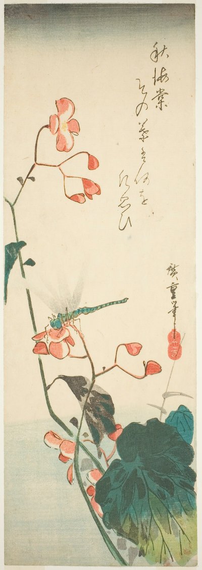 Libel en Begonia door Utagawa Hiroshige
