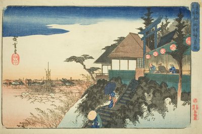 Oostelijke Oprijzing naar het Kanda Myojin-heiligdom, uit de serie "Beroemde Plaatsen in de Oostelijke Hoofdstad" door Utagawa Hiroshige