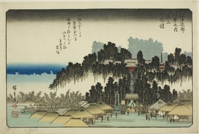 Avondklok bij Ikegami (Ikegami no bansho), uit de serie "Acht Zichten in de Omgeving van Edo (Edo kinko hakkei no uchi)" door Utagawa Hiroshige