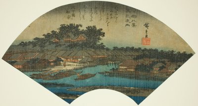 Avondregen bij Matsuchiyama (Matsuchiyama yau), uit de serie 