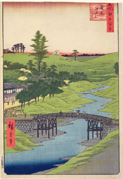 Furukawa Rivier, Hiroo uit Honderd beroemde uitzichten van Edo, juli 1856 door Utagawa Hiroshige