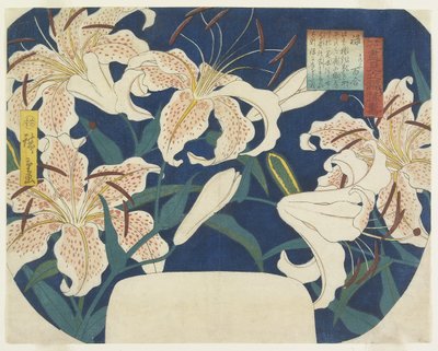 Gift: Gevlekte lelies, c. 1844 door Utagawa Hiroshige