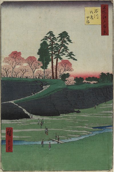 Gotenyama Hill, Shinagawa, april 1856 door Utagawa Hiroshige
