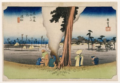 Hamamatsu, uit Drieënvijftig Stations op de Tokaido-snelweg, ca. 1834 door Utagawa Hiroshige