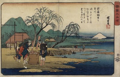 Juweelrivier van Cho_fu in de provincie Musashi, 1835-1837 door Utagawa Hiroshige
