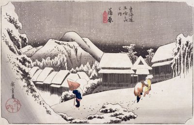 Kambara, uit Drieënvijftig Stations op de Tokaido-snelweg, ca. 1834 door Utagawa Hiroshige