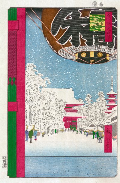 Kinryuzan-tempel in Asakusa Honderd beroemde uitzichten van Edo door Utagawa Hiroshige