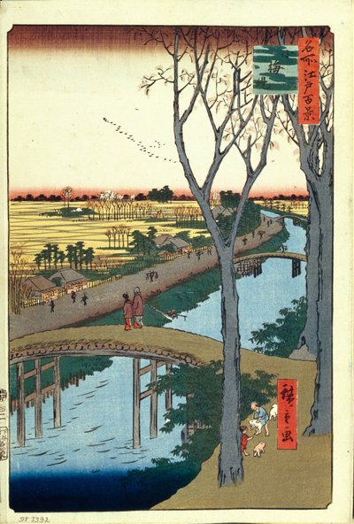Koume Dijk Honderd beroemde uitzichten van Edo door Utagawa Hiroshige