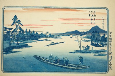 Late lente in Massaki (Massaki boshun no kei), uit de serie "Beroemde uitzichten van de oostelijke hoofdstad (Toto meisho)" door Utagawa Hiroshige