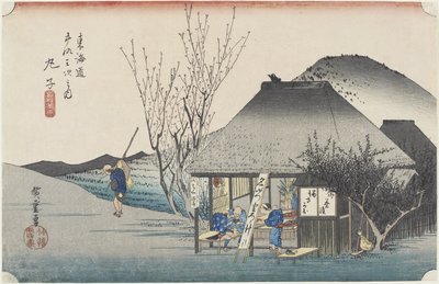 Maruko--Beroemd theehuis door Utagawa Hiroshige