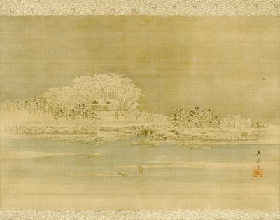 Matsuchiyama aan de Sumida-rivier door Utagawa Hiroshige