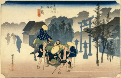 Mishima Station 11 door Utagawa Hiroshige