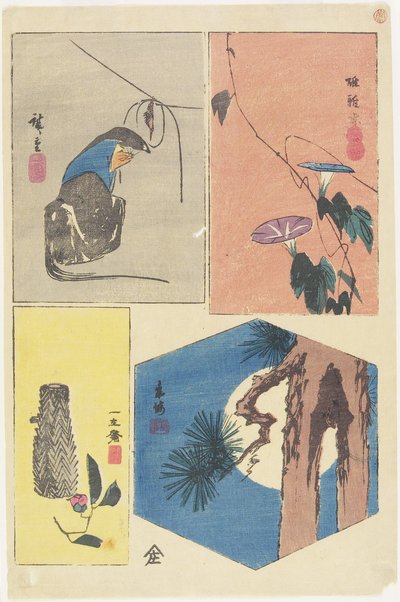 Gemengde Afdruk van de Beroemde Zichten van Edo, ca. 1857 door Utagawa Hiroshige