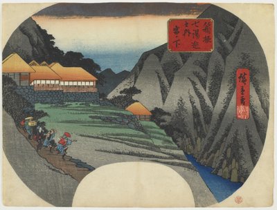 Miyanoshita, 1834-39 (kleur houtsnede) door Utagawa Hiroshige