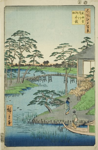 Mokubo Tempel, Uchigawa Inham, en Gozensaihata, uit de serie 