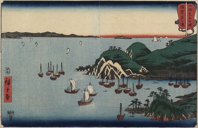 Muronotsu in de Provincie Harima, juli 1858 door Utagawa Hiroshige