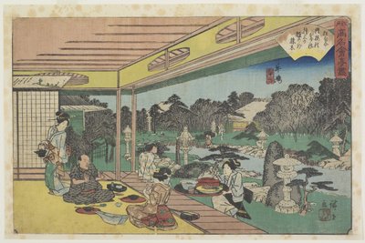 Musashiya bij Ushijima, ca. 1835-1842 door Utagawa Hiroshige