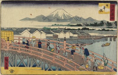 Nihonbashi Brug, 1830-1858 door Utagawa Hiroshige
