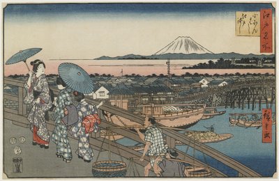 Nihonbashi Brug en Edo Brug, november 1853 door Utagawa Hiroshige