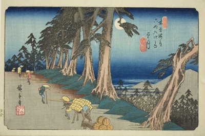 Nr. 26: Mochizuki, uit de serie Zestig-negen stations van de Kisokaido (Kisokaido rokujukyu tsugi no uchi) door Utagawa Hiroshige