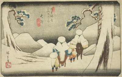 Nr. 47: Oi, uit de serie "Negenenzestig stations van de Kisokaido (Kisokaido rokujukyu tsugi no uchi)" door Utagawa Hiroshige