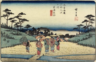 Nr. 69 Vork van Kusatsu door Utagawa Hiroshige